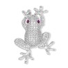 Silver crystal frog - vintage broochBrooches