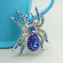 Big crystal spider broochBrooches