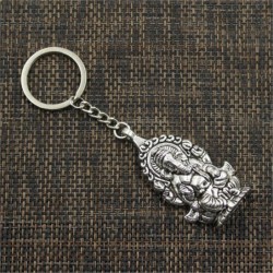 Vintage Ganesha Buddha elephant keychainKeyrings