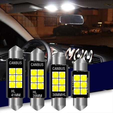 3030 FESTOON - C5W - CANBUS - LED bulb - 31mm - 36mm - 39mm - 41mm - waterproofLED