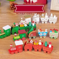Christmas wooden train - toyWooden
