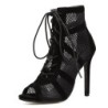 Sexy high heel sandals - ankle length pumps - hollow-out mesh - lace upSandals