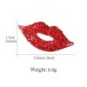 Red crystal lips - broochBrooches