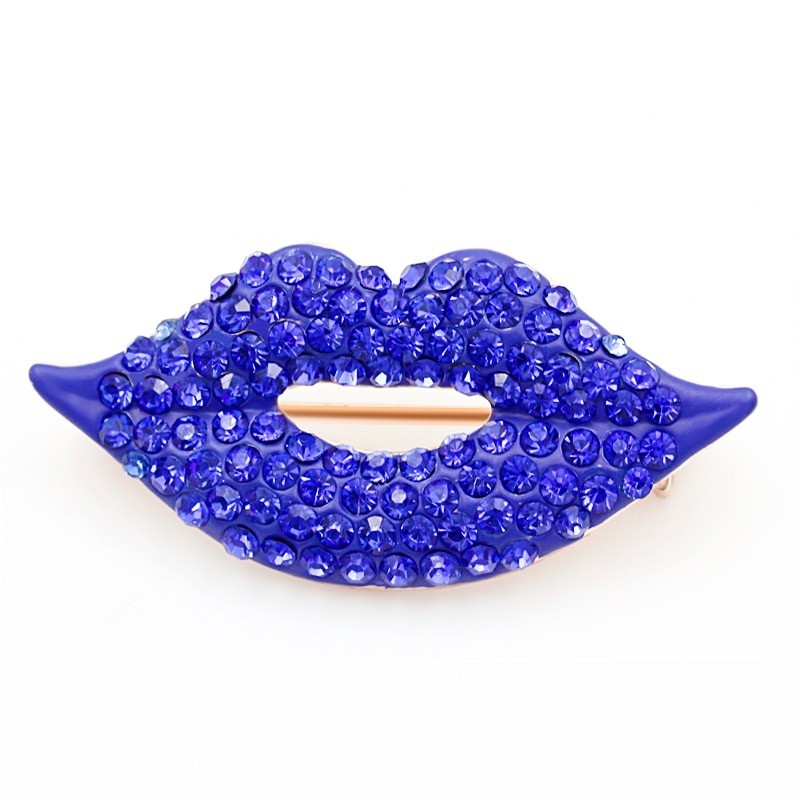 Red crystal lips - broochBrooches