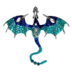 Crystal enamel dragon broochBrooches