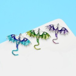 Crystal enamel dragon broochBrooches