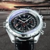 JARAGAR - automatic mechanical watch - 3 sub-dial - leather strapWatches
