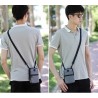 Small canvas shoulder bag - zippers - headphone holeBags