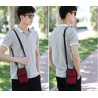 Small canvas shoulder bag - zippers - headphone holeBags