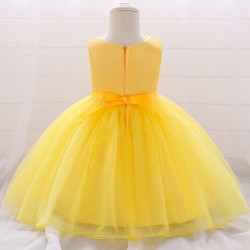 Flower lace dress - with bow - crystals - sequinsClothes