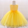 Flower lace dress - with bow - crystals - sequinsClothes