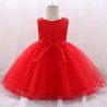 Flower lace dress - with bow - crystals - sequinsClothes