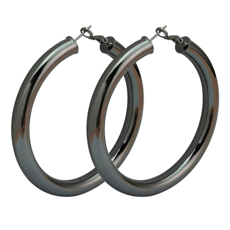 Wide big hoop earrings - 70mmEarrings