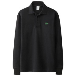 Stylish polo t-shirt - long sleeve - embroidery logo - cottonT-shirts