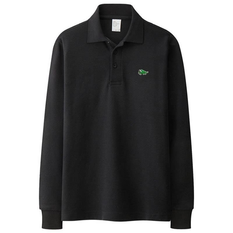 Stylish polo t-shirt - long sleeve - embroidery logo - cottonT-shirts