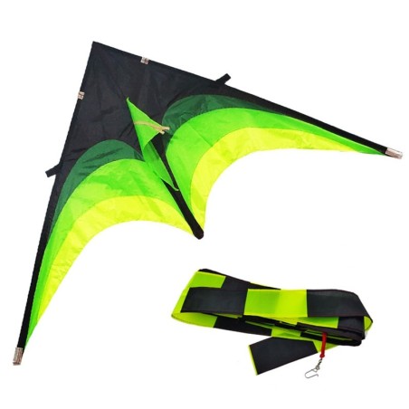 Super large kite - black - green - with line - 160 cmKites