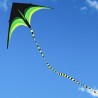 Super large kite - black - green - with line - 160 cmKites