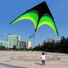 Super large kite - black - green - with line - 160 cmKites
