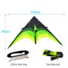 Super large kite - black - green - with line - 160 cmKites