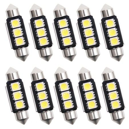 C10W C5W Festoon 36mm 39mm 41mm - 12V - CANBUS - LED bulb - white - 10 piecesBulbs