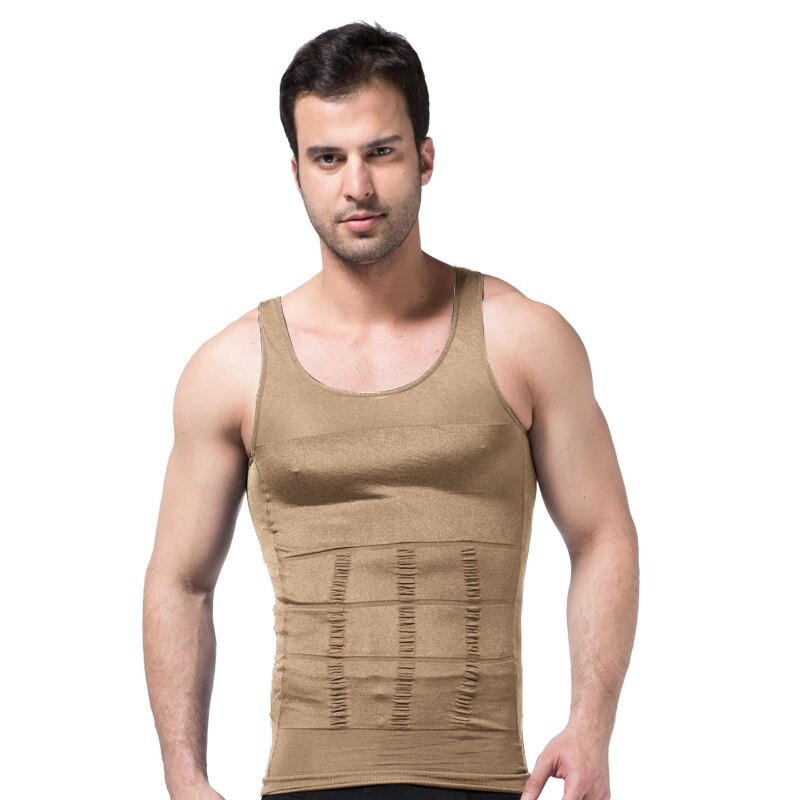 Mens slimming t-shirt - sleeveless - body shaperT-shirts