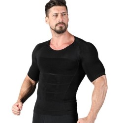 Mens slimming t-shirt - short sleeve - compression - body-shaperT-shirts