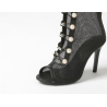 Sexy mesh ankle sandals - high thin heelSandals