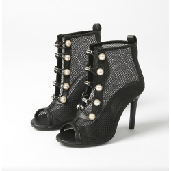 Sexy mesh ankle sandals - high thin heelSandals