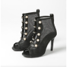 Sexy mesh ankle sandals - high thin heelSandals