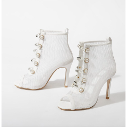 Sexy mesh ankle sandals - high thin heelSandals