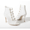 Sexy mesh ankle sandals - high thin heelSandals
