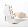 Sexy mesh ankle sandals - high thin heelSandals