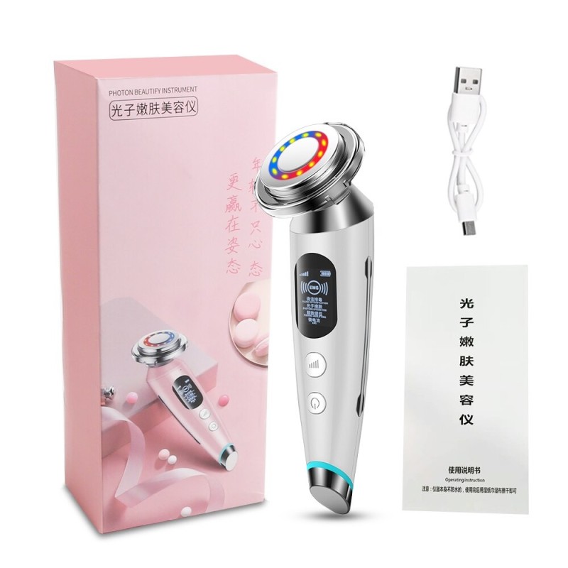 Electric face massager - skin rejuvenation - lifting - wrinkle removal - mesotherapy - electroporation - LEDSkin