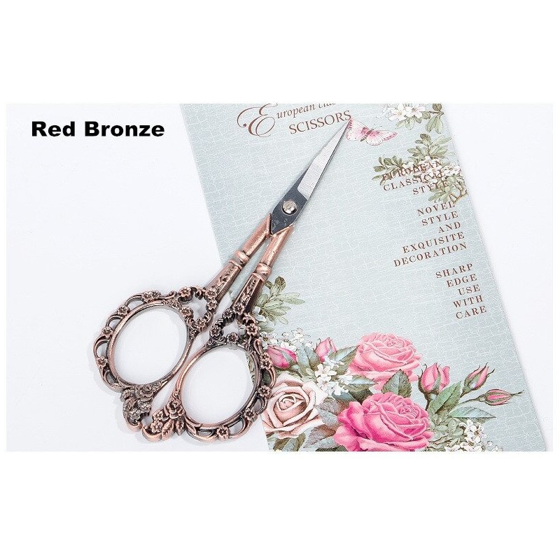 Antique style nail scissors - vintage floral patternClippers & Trimmers