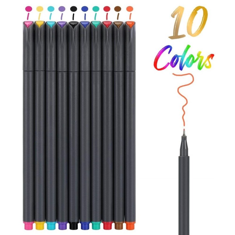 Fine line drawing pens - 10 piecesPens & Pencils