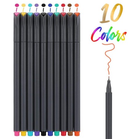 Fine line drawing pens - 10 piecesPens & Pencils