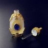 Antique perfume bottle - frosted glass - crystal - with glass dropper - 15 mlPerfumes