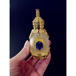 Antique perfume bottle - frosted glass - crystal - with glass dropper - 15 mlPerfumes
