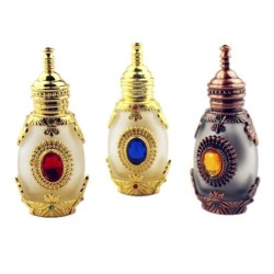 Antique perfume bottle - frosted glass - crystal - with glass dropper - 15 mlPerfumes