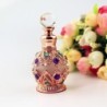 Vintage metal perfume bottle - with glass dropper - crystals - 15 mlPerfumes