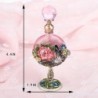 Vintage glass perfume bottle - pink roses pattern - 7 mlPerfumes