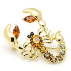 Crystal scorpion broochBrooches