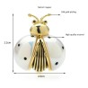 White / gold ladybug broochBrooches