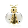 White / gold ladybug broochBrooches
