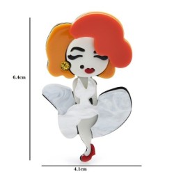 Dancing girl - enamel broochBrooches