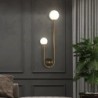 Modern wall lamp - double glass ball - gold iron - LED G9 - AC90-260VWall lights