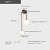 Modern wall lamp - double glass ball - gold iron - LED G9 - AC90-260VWall lights