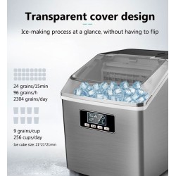 Automatic ice cubes maker - English panel - 25 kgs / 24HBar supply