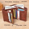 Fashionable wallet - credit card holder - anti theft RFID - foldable - genuine leatherWallets