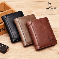 Fashionable wallet - credit card holder - anti theft RFID - foldable - genuine leatherWallets